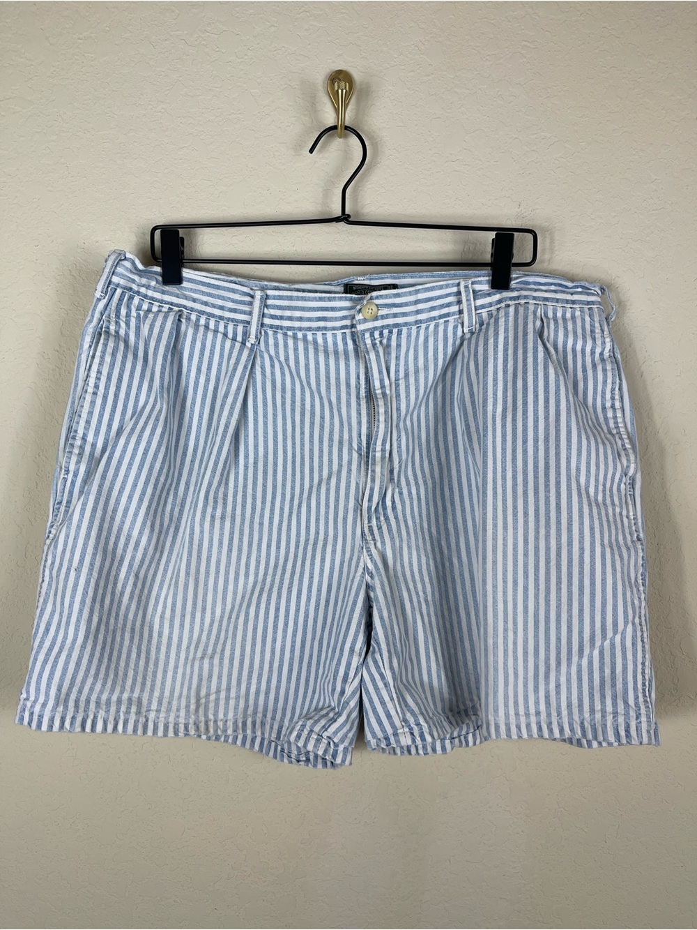 Vintage Ralph Lauren Polo Country Blue White Striped Shorts Mens Size 38